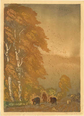 Пискарев Николай Иванович. Сбор картофеля 